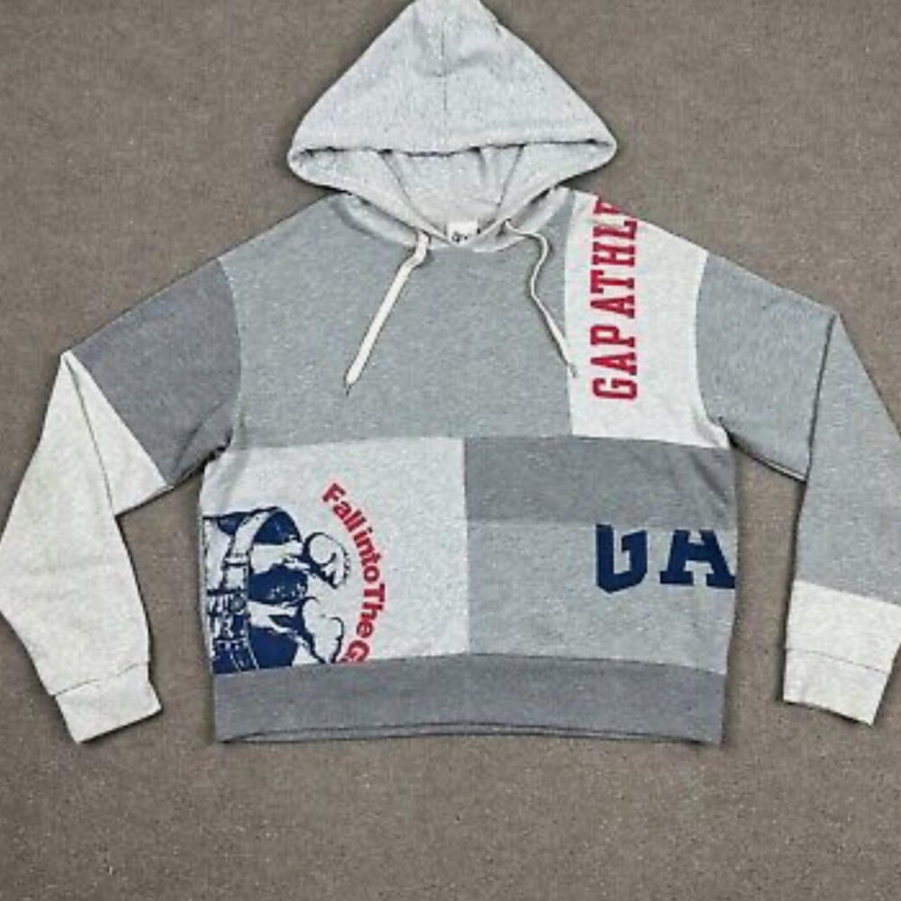 Gap Patchwork Hoodie Size Small - image 2